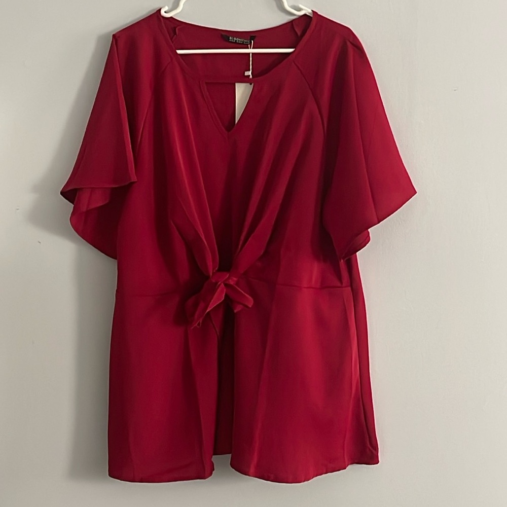 Tie front blouse